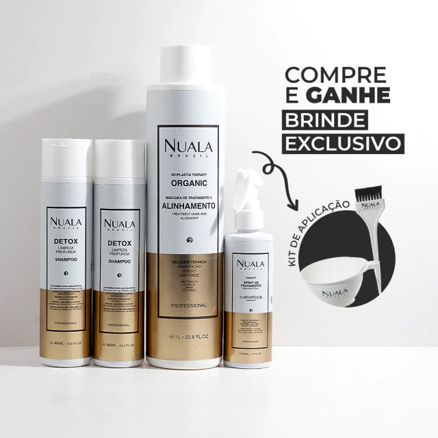 Kit Progressiva Orgânica SEM FORMOL 1L (2 Shampoos) + BRINDE
