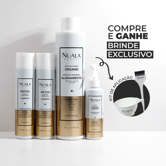 Kit Progressiva Orgânica SEM FORMOL 1L (2 Shampoos) + BRINDE